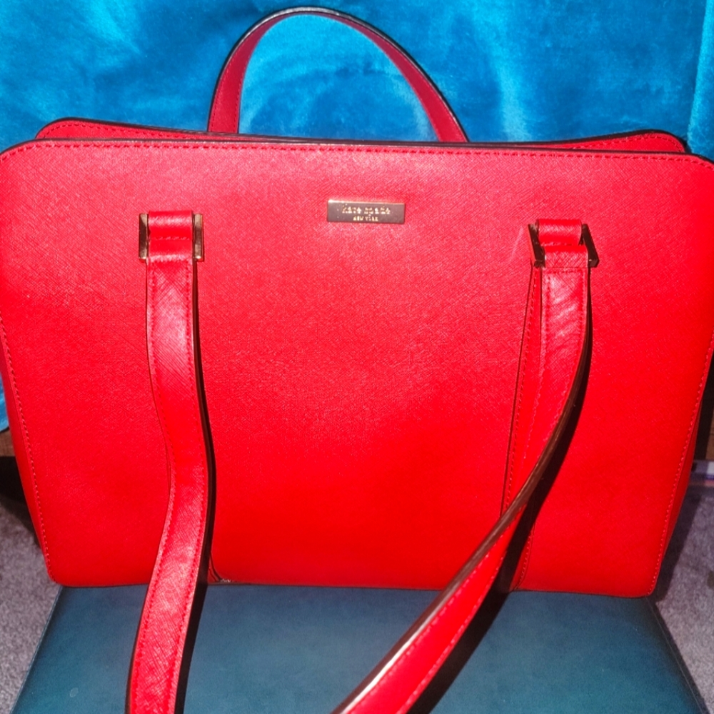 Euc Kate spade saffiano leather shoulder bag red